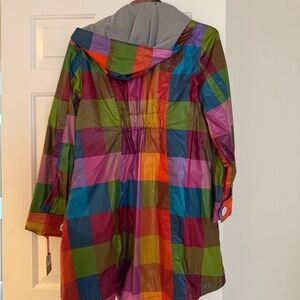 Avoca of Ireland Colorful Patchwork Hooded rain Jacket